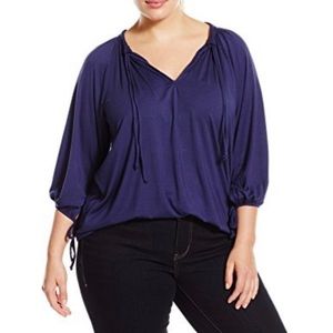 Rachel Pally White Label Mei Top Navy Blue 2X